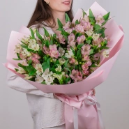 Букет &laquo;Нежность альстромерий&raquo; - L ( 50 см ) 25 шт