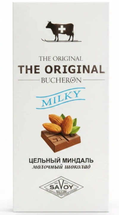 Молочный шоколад с цельным миндалем 90 г