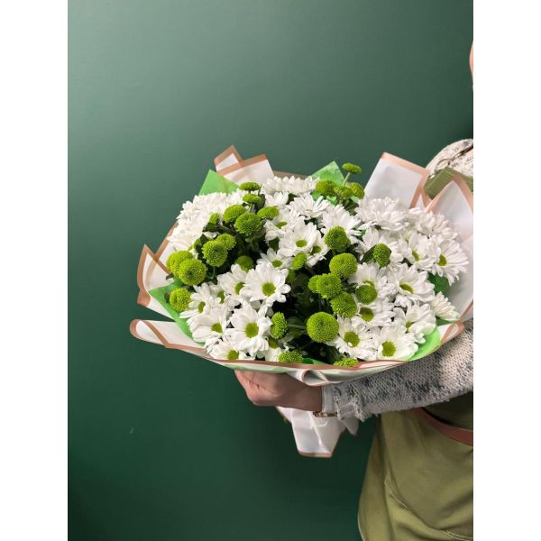 Букет из 11 кустовых хризантем