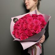Букет «Малиновый рассвет» - L (40см)